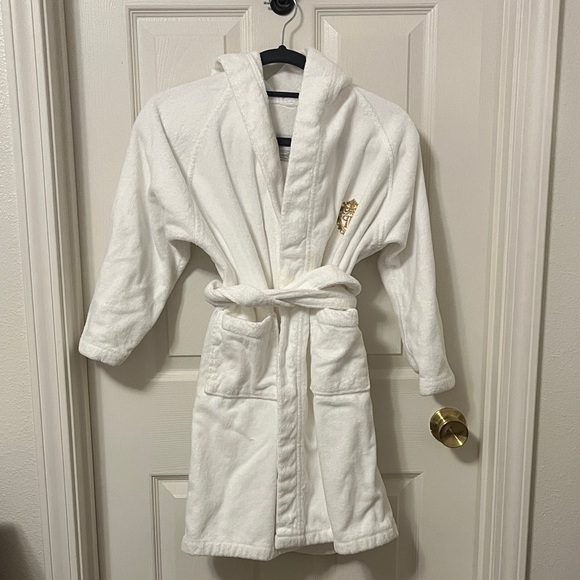 The Plaza Hotel Other - The Plaza Hotel Girl’s White Plush Bathrobe with Gold Logo